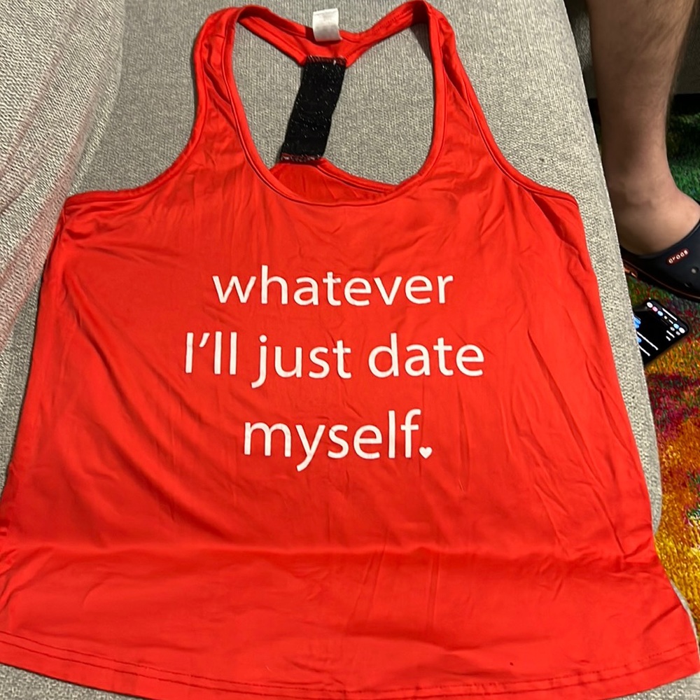 Graphic Tank Top Razorback Sz M